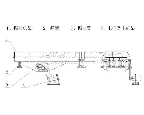 振動(dòng)給料機(jī)結(jié)構(gòu)原理圖